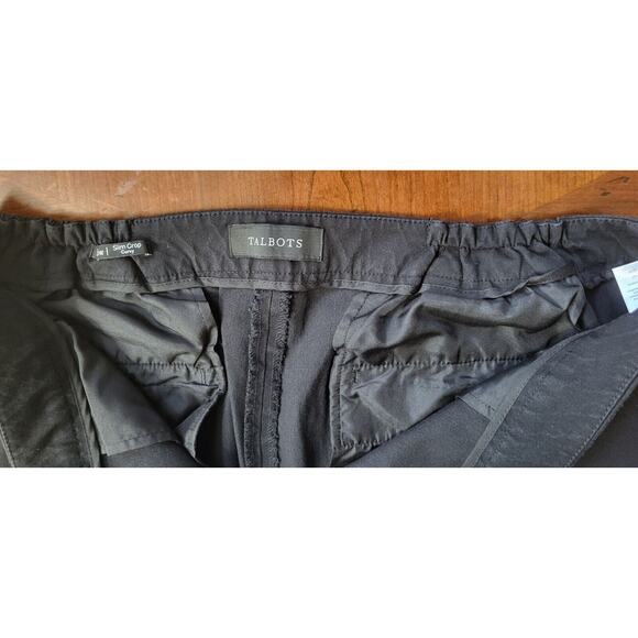 Talbots Slim Crop Curvy Women's 16W Black Flat Front Capri Pants - Picture 15 of 16